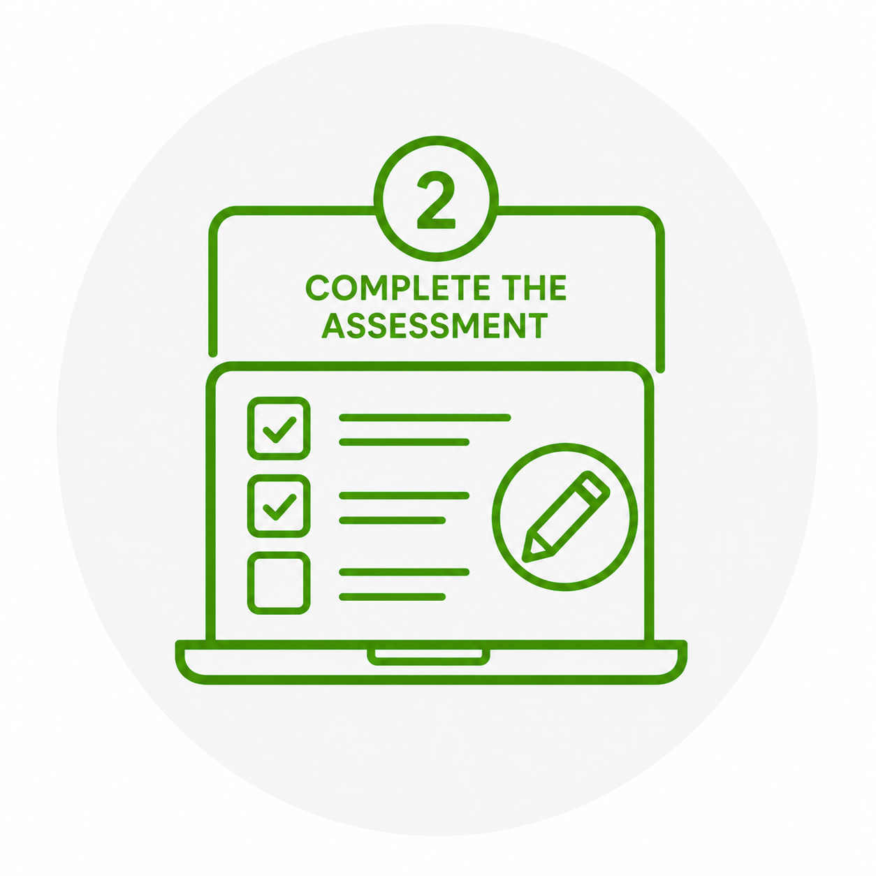 Complete the profile review icon