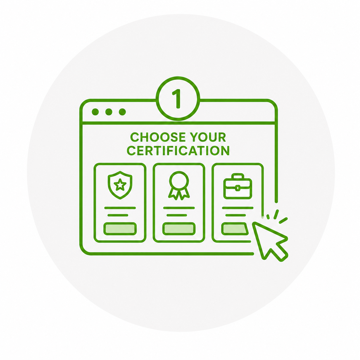 Choose your certification icon